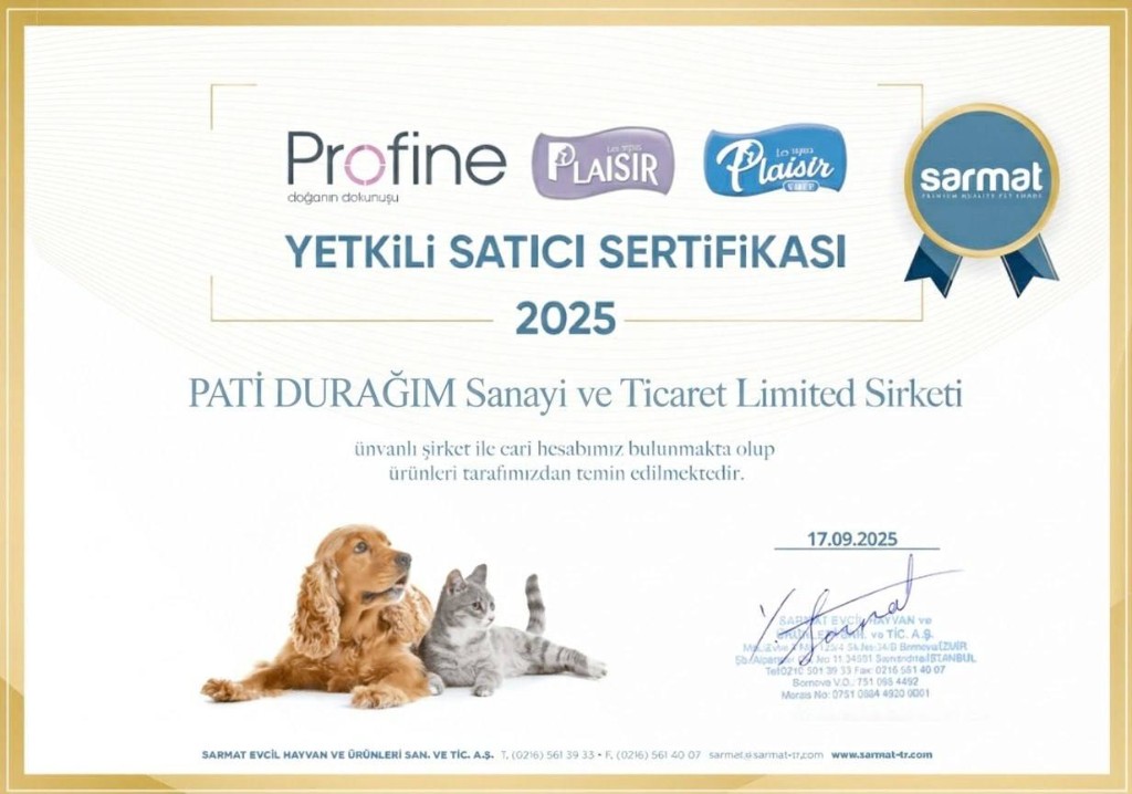 Sarmat - Profine & Plaisir Yetkili Satıcı Belgesi